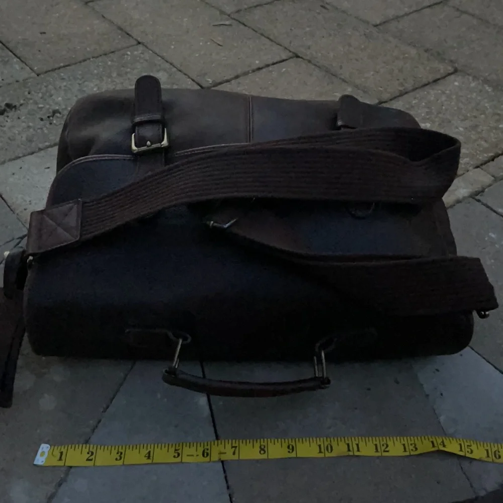 Gap leather brown pebble briefcase/ satchel